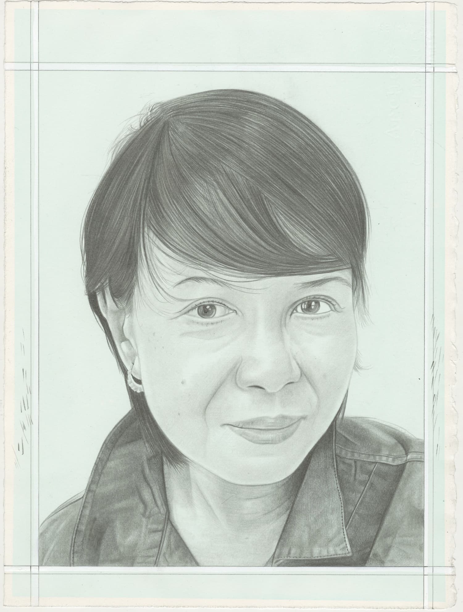 Portrait of An-My Lê, pencil on paper by Phong H. Bui.
