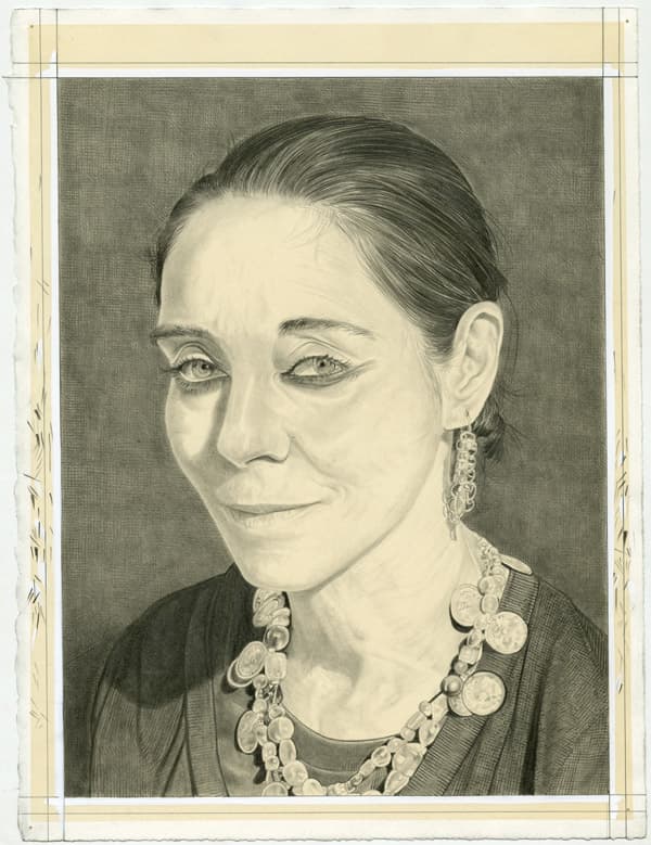Portrait of the artist. Pencil on paper by Phong Bui.