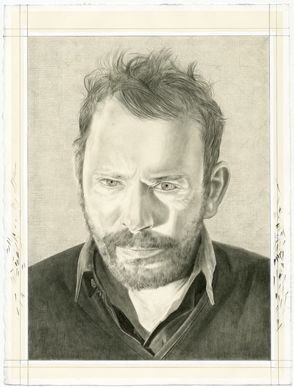 Portrait of the artist. Pencil on paper by Phong Bui.