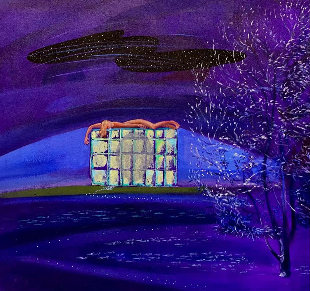 Donna Moylan, The Saddest Boy in the World, 2021. Oil and acrylic on canvas. 22 x 24 in. Courtesy the artist.