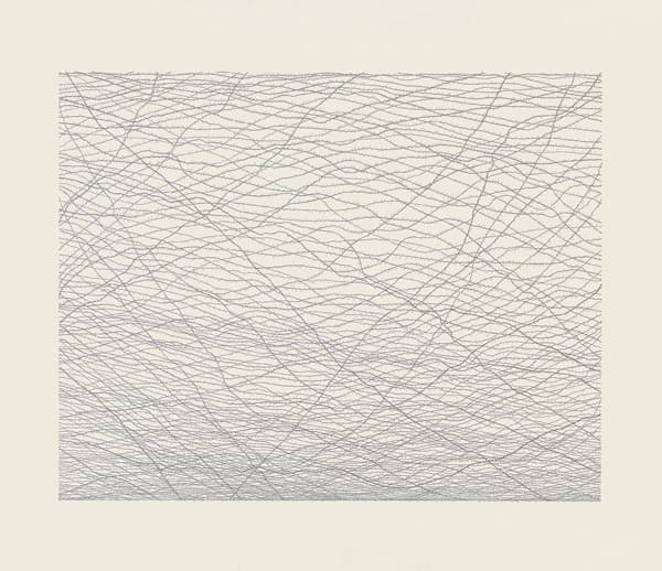 Jacob El Hanani, The Hebrew Barbed Wire, 2013. Ink on paper, 30 × 36 in.