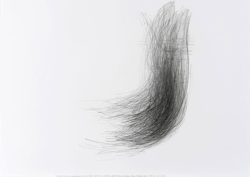 Live Transmission: Movement of a gondola moored in Venice, 3rd November 2020, 48 cm x 59 cm. Courtesy the artist.