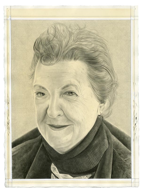 Portrait of the artist. Pencil on paper by Phong Bui.