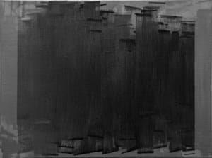 "with Dharma in mind." (2007). Oil on linen. 18 x 24 inches.