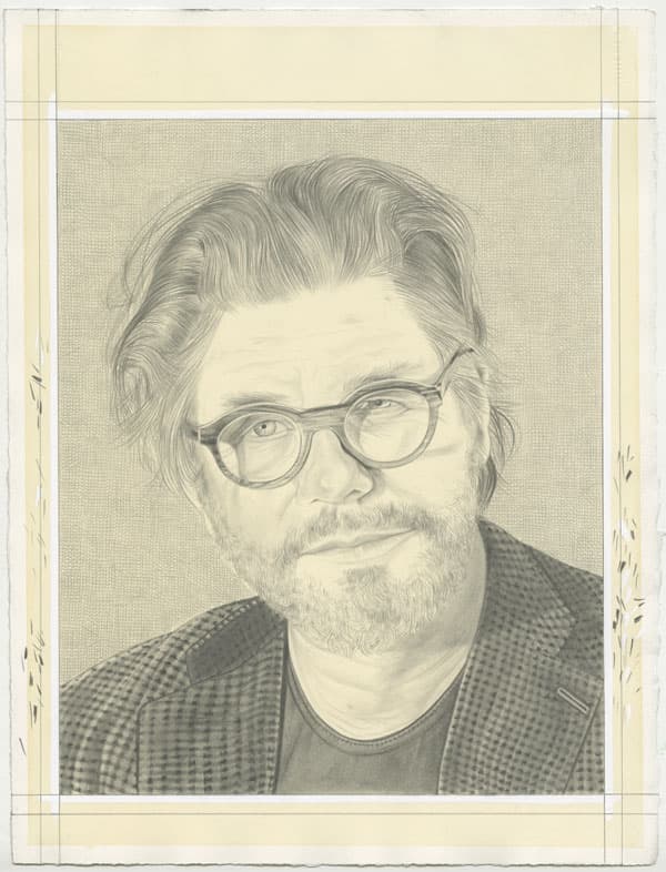 Portrait of Bob. Pencil on paper by Phong Bui.