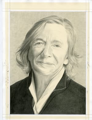 Portrait of the artist, Phong Bui (2010) pencil on paper.