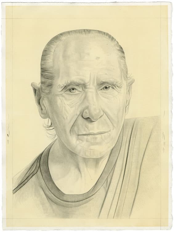 Portrait of the artist. Pencil on paper by Phong Bui. From a photo by Zack Garlitos.