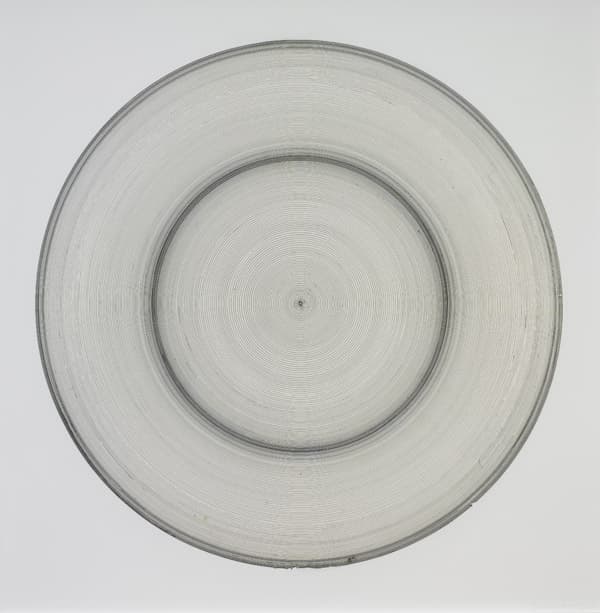 Jill Baroff, "Untitled (Tide Drawing)," 2006, ink and silk tissue mounted on rag, 31 x 31".