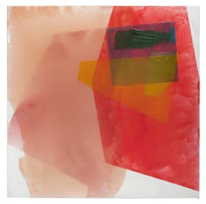 "Air into Air" 2010. Polymer resin and pigment on panel. 20" x 20". Photo by Cathy Carver.