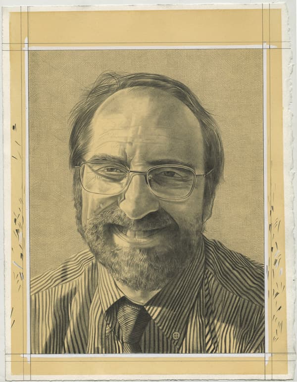 Portrait of the writer. Pencil on paper by Phong Bui.