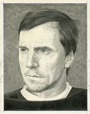 Portrait of the artist. Pencil on paper by Phong Bui.