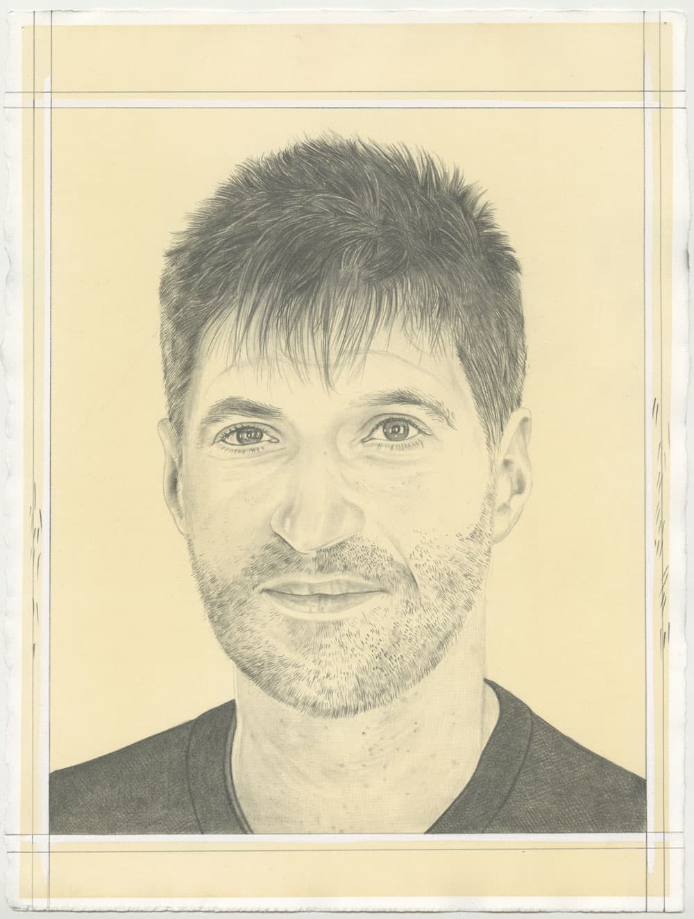 Portrait of James Prosek, pencil on paper by Phong H. Bui.
