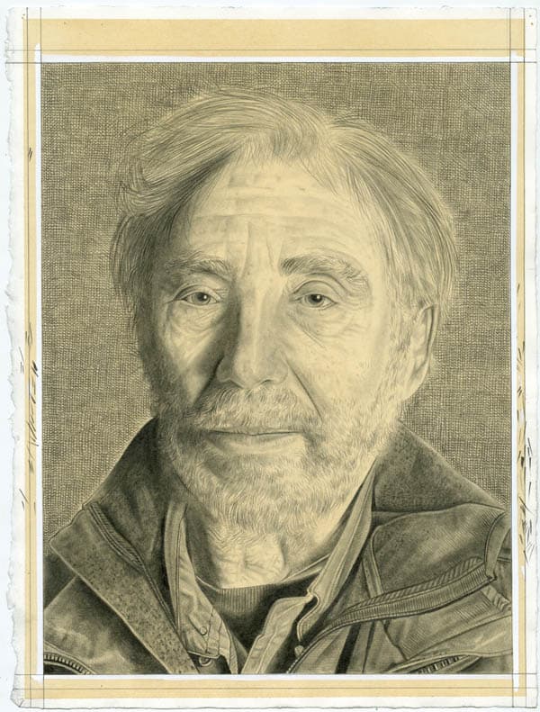 Portrait of the artist. Pencil on paper by Phong Bui.